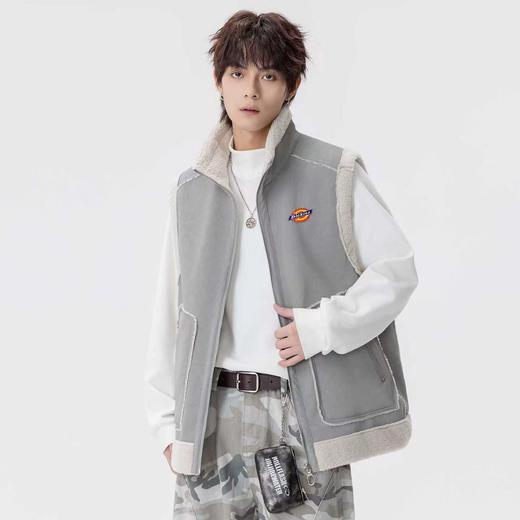 F011388新款三色高品质ins美式双面穿皮毛一体棉马甲棉衣外套 商品图3