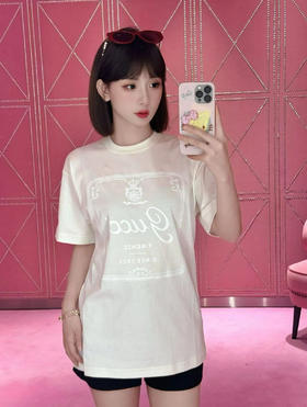 古驰 2026春夏新款 简约印花T恤(MM)