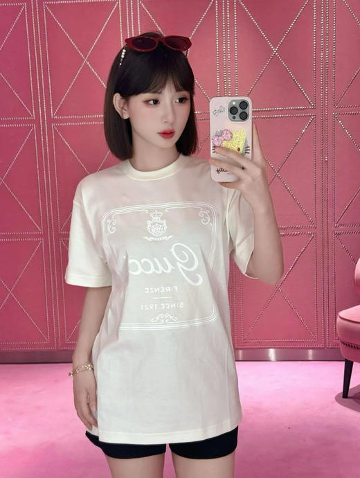 古驰 2026春夏新款 简约印花T恤(MM) 商品图0