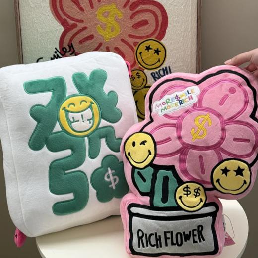 【法国Smiley经典笑脸IP“有钱花”家居好物】擦手巾、地垫、香挂、抱枕、挂画、盖毯 商品图7