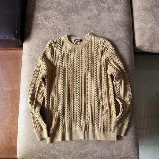 F011337男士圆领肌理感绞花毛衣保暖针织衫上衣 商品图5