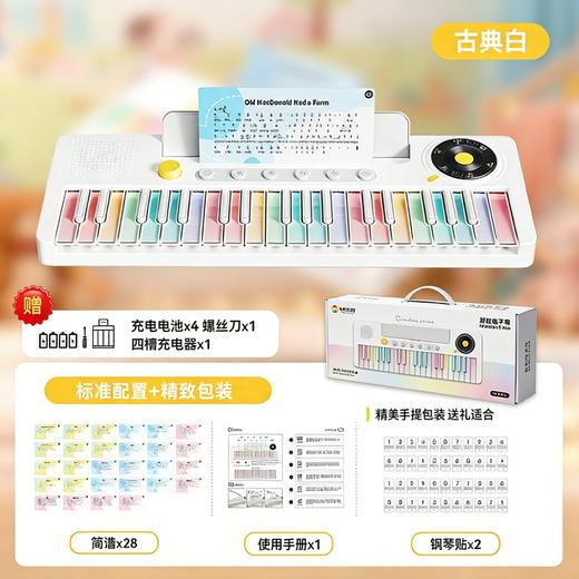【全能音乐教室 一”琴”搞定】知识花园同款 BELEMAR彩虹电子琴 37键钢琴 儿童玩具初学者入门 集合各种主流乐器声音 让小白游刃有余 商品图10