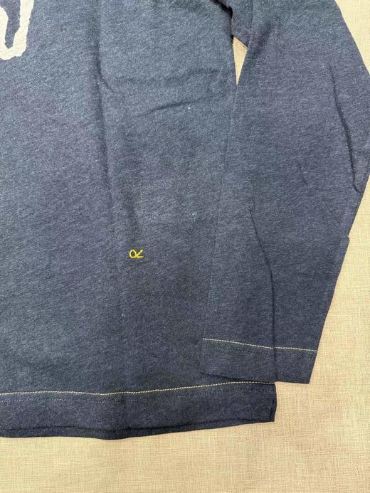 F011344竹节棉蓝染可爱小猪印花长袖T恤男女同款 商品图9