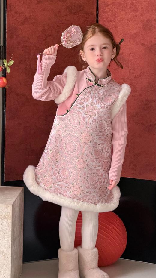 粉绒连衣裙 商品图4