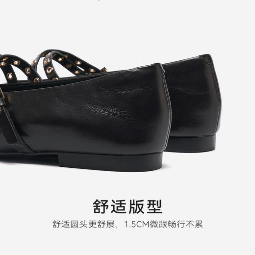 星期六26春新款铆钉绊带芭蕾玛丽珍SSE1111101 商品图13