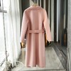 F011391冬季新款粉色羊绒双面呢子大衣女长款外套 商品缩略图1