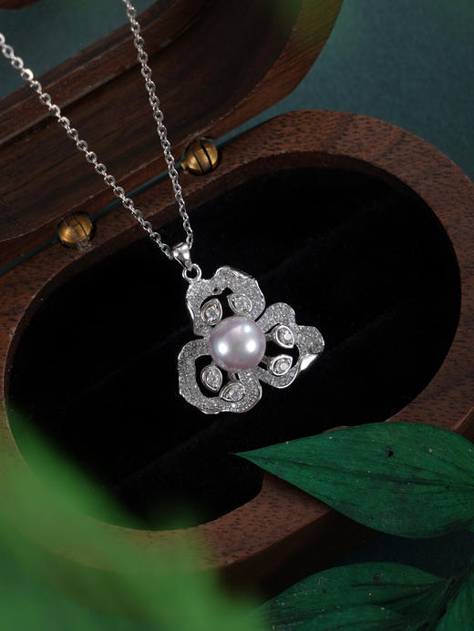 子佩集【花妍寄情】银S925珍珠惜王妃套链【XXDZ050】6mm珠三瓣花2601 商品图3