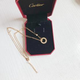 F011381情人节礼物love系列新款带钻双面项链