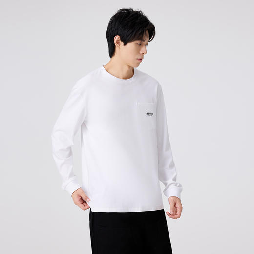 gxgjeans 男装【棉100%】男士长袖T恤25秋款简约舒适内搭情侣款打底衫K&C 商品图1