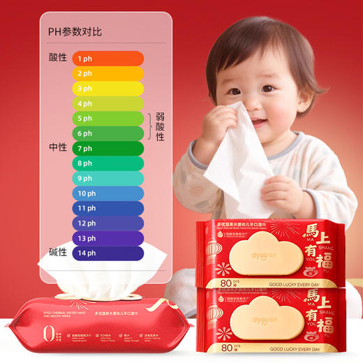 多优温泉水婴幼儿手口湿巾80抽（节庆款） 商品图4