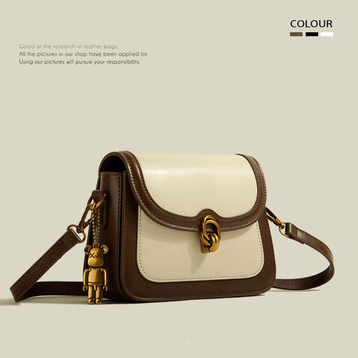 【复古小众❗️斜挎小方包】小包型大空间，精美挂件注重细节，质感五金标识，点缀简约包身，流行包包简约复古小众质感包包女2026新款百搭通勤QQ 商品图2