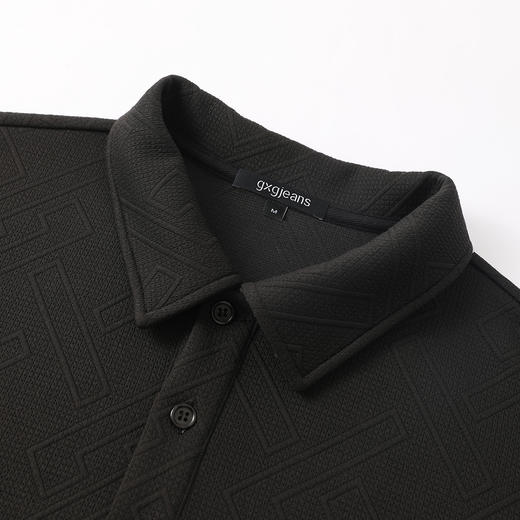 gxgjeans 男装【肌理感面料】男士长袖POLO衫25秋款个性绣花青少年打底衫K&C 商品图7
