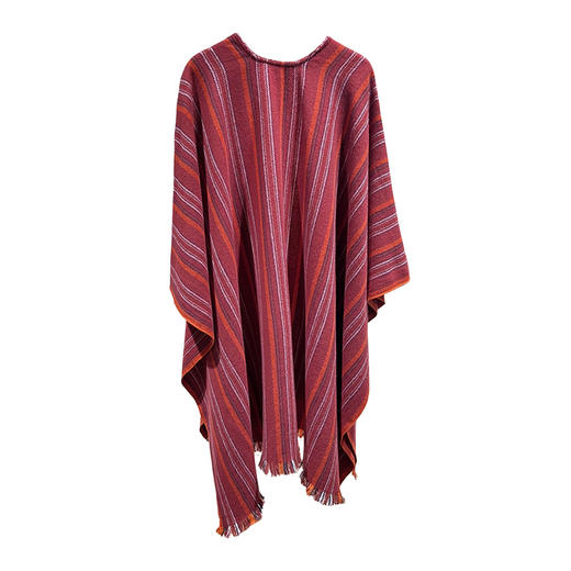 竖条纹羊绒U型斗篷  SJF97P848N 商品图1