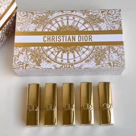 春日限定【抢先购*送礼袋】DIOR迪奥烈艳蓝金金管唇膏五件套(圣诞版)999+284+374+994+777-海淘香港直邮-x_bba 商品图5