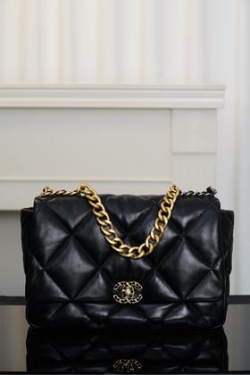 CHANEL香奈儿 19Bag 系列翻盖双链条 羊皮 单肩斜挎包 （大中小号）（LZ*MM）