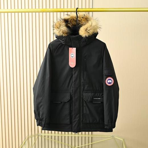 加拿大鹅冬季限定新款大毛领加厚防风工装连帽休闲羽绒服外套！ 商品图3
