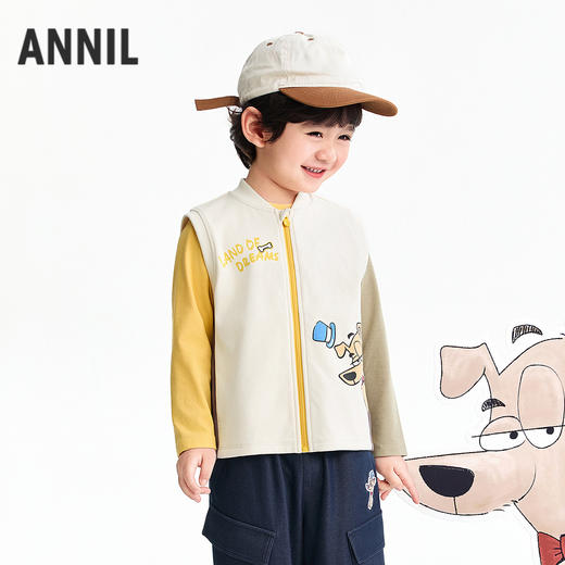 【实体店同款】男童针织马夹春季新款安奈儿童装XB612065 商品图0