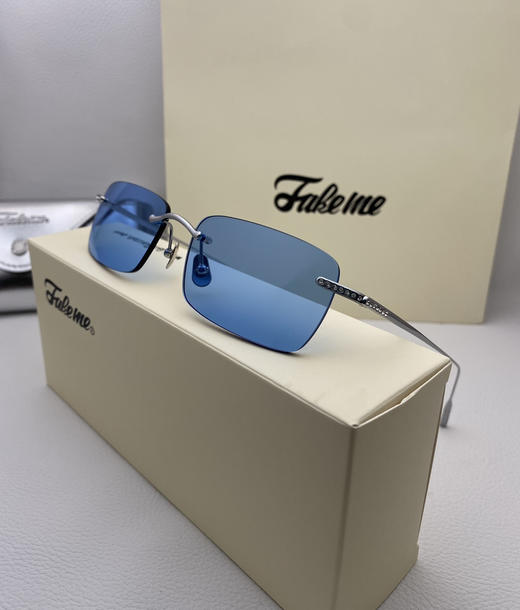 超轻纯钛无框镜架太阳镜墨镜 商品图2