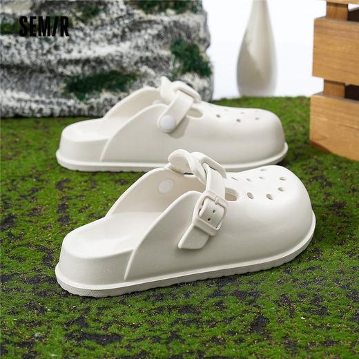 Semir女士休闲洞洞鞋勃肯鞋一脚蹬简约凉拖鞋女鞋 商品图2