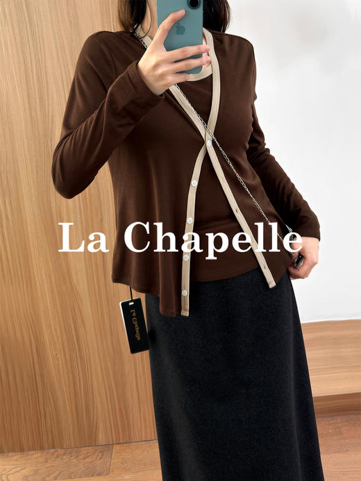 专柜实拍【针织两件套】拉夏贝尔/La Chapelle背心+开衫套装柔软亲肤百搭精奢高品质 商品图0