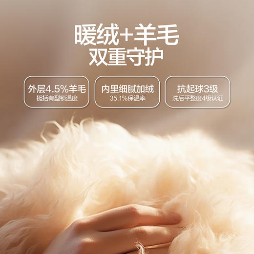 【含羊毛/加绒/可机洗/抗静电】柒牌男士翻领针织衫加绒保暖男装129Y70090 商品图2