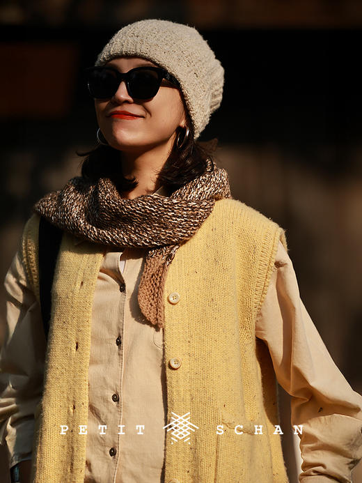 Petit Schan小闪 CLO#1025 Chubby 小胖过大年 绵羊毛混纺彩点针织马甲 商品图0