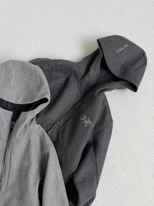 F011314男女刺绣羊毛外套夹克连帽保暖冲锋衣羊绒软壳抓绒上衣 商品图6