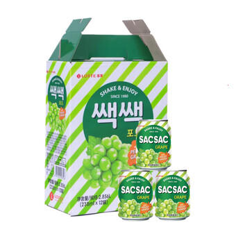 乐天葡萄果肉果汁饮料韩国原装进口238mI*12 礼品礼盒 1号会员店 /水饮冲调 /饮料 /果蔬汁/饮料 商品图3