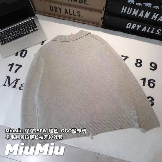 F011303新款暖色LOGO贴布绣羊毛翻领拉链长袖开衫外套 商品图9