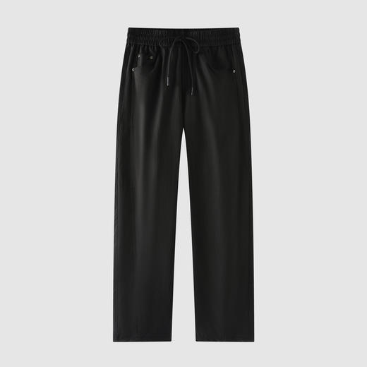 gxgjeans 男装【宽松弯刀裤】25秋款时尚潮流百搭男士休闲裤纯色系带通勤裤男K&C 商品图7