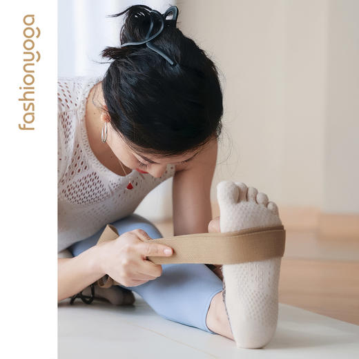 FS002专业瑜伽伸展带240cm卡其色 商品图5