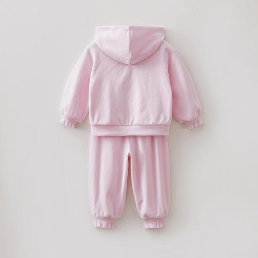 马克珍妮软糯舒适女童天鹅绒套装2026年春装新款560113 商品图3