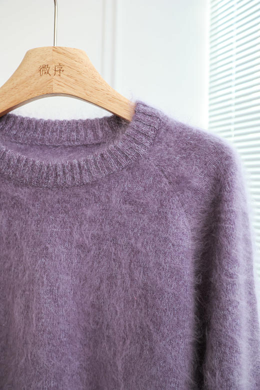 紫薯糕|简约慵懒拉绒羊毛衣 商品图1