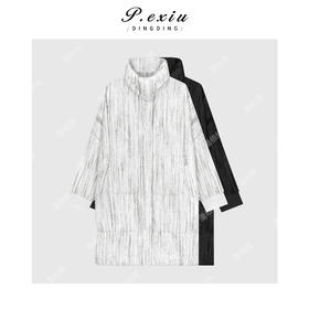 PanYiXiu/潘依绣进口白鹅绒肌理感时髦高级中长款立领鹅绒服 ZFD122