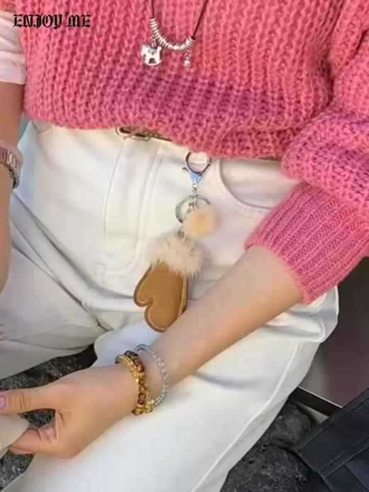 【门店同款】ENJOY冬季复合绒小手套挂件直筒裤 168897501 商品图3