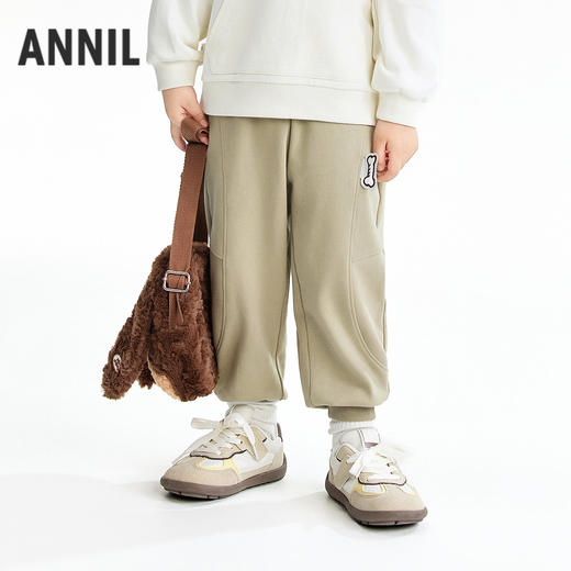 【实体店同款】男童全腰针织长裤春季新款安奈儿童装XB616090 商品图0