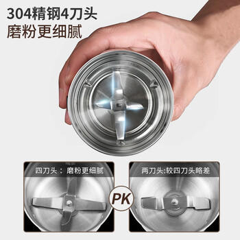 利仁（Liven）磨粉机磨豆机电动咖啡豆研磨机辅食机家用小型粉碎机超细五谷杂粮打粉分体可拆洗料理机 MFJ-W317 商品图7