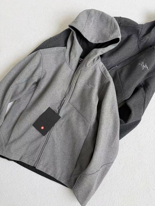 F011314男女刺绣羊毛外套夹克连帽保暖冲锋衣羊绒软壳抓绒上衣 商品图5