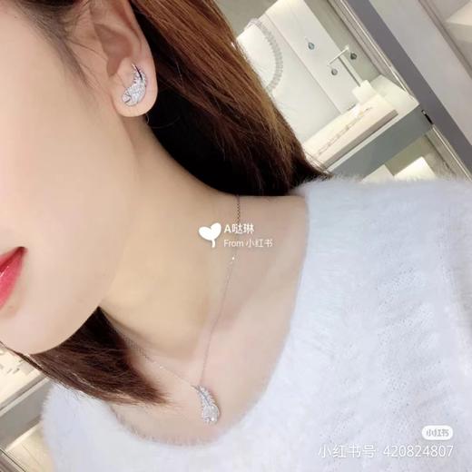 F011380情人节礼物仙气十足羽毛项链+耳钉套装 商品图3