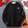 F011383男女同款紫标logo休闲百搭加绒圆领毛衣 商品缩略图1