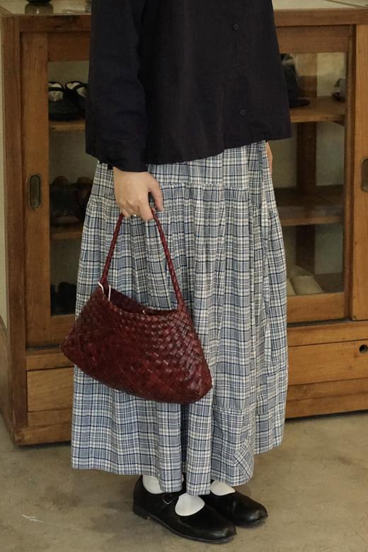 Story mfg蓝格纹半裙 商品图9