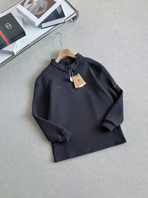 F011356户外双面绒休闲加绒加厚半拉链长袖打底衫 商品图8