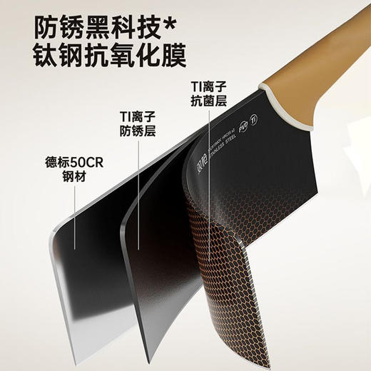 【新升级钛钢 更锋利 0涂层】双枪 钛钢0涂层刀具套组 物理防锈 德系精钢 商品图2