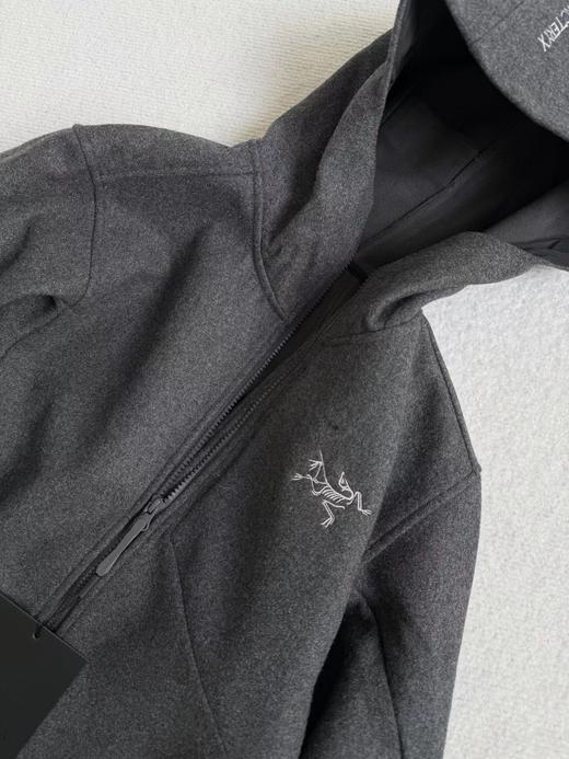 F011314男女刺绣羊毛外套夹克连帽保暖冲锋衣羊绒软壳抓绒上衣 商品图10