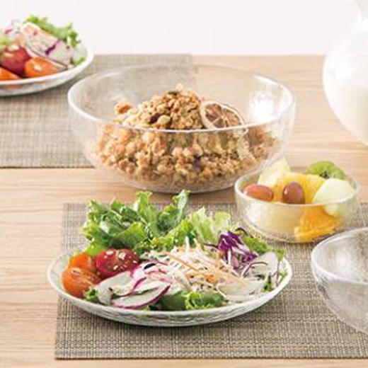 厨房餐具透明餐具圆盘椭圆盘 冷纹玻璃餐具 商品图2