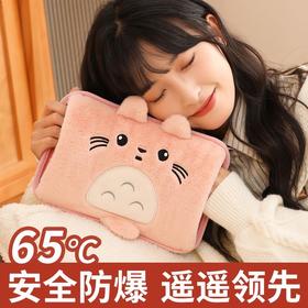 【国标安心❗️充电式热水袋礼盒装】轻盈绒毛 蓬松柔软 轻暖无压迫 暖水袋暖宝宝暖手可爱女生敷肚子卡通防爆电