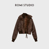 ROMI STUDIO全植鞣双色羊皮革复古立领皮夹克短外套 RWCWWE6673 商品缩略图1