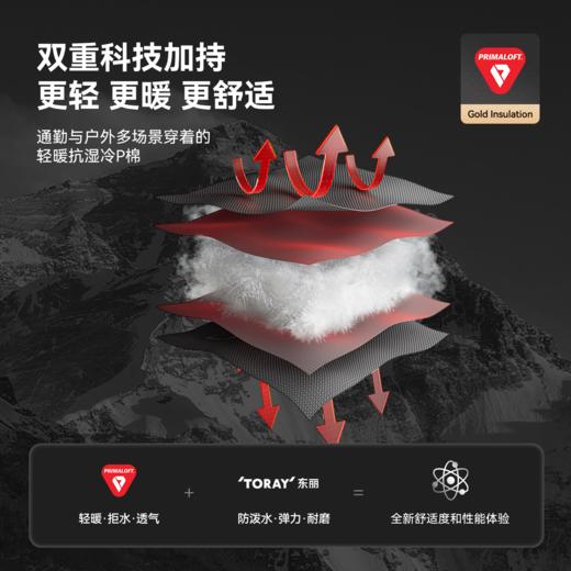 【P系列】伯希和户外Primaloft金标P棉服男冬季黑色冲锋衣内胆 商品图1