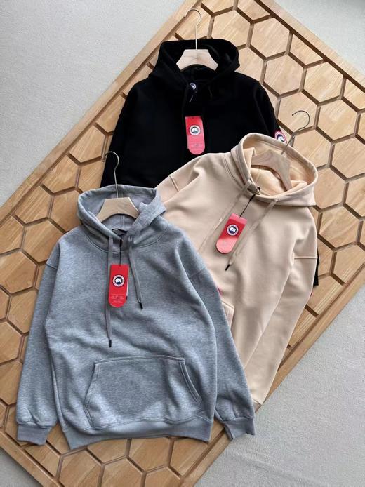 F011360新款纯棉针织复合奥立绒休闲加厚连帽卫衣 商品图0