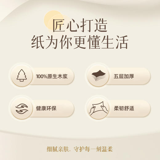 若禺采琪采实芯卷纸5层加厚800g/提14卷/提到手14提100%原生木浆柔软舒适RJ1302 商品图1